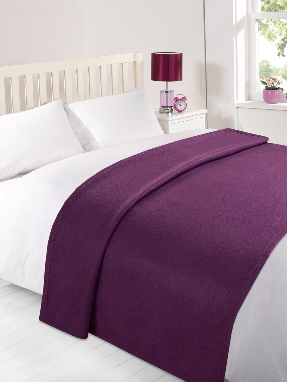 Dreamscene Warm Soft Plain Fleece Throw Over Large Decorative Sofa Bed Blanket eBay